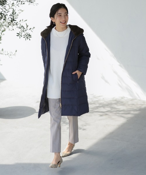 Bou Jeloud（ブージュルード）の「フードファーロングダウン（ダウンベスト・レディース・ブラック/ネイビー・38）」の9枚目の写真