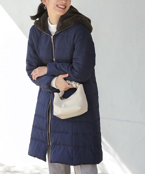 Bou Jeloud（ブージュルード）の「フードファーロングダウン（ダウンベスト・レディース・ブラック/ネイビー・38）」の13枚目の写真