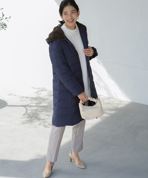 Bou Jeloud（ブージュルード）の「フードファーロングダウン（ダウンベスト・レディース・ブラック/ネイビー・38）」の15枚目の写真