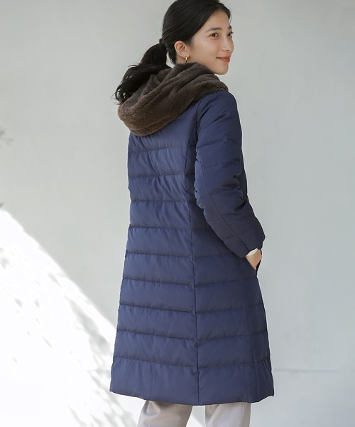 Bou Jeloud（ブージュルード）の「フードファーロングダウン（ダウンベスト・レディース・ブラック/ネイビー・38）」の16枚目の写真