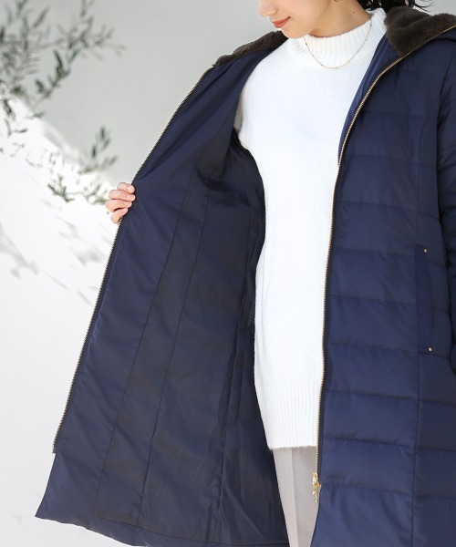 Bou Jeloud（ブージュルード）の「フードファーロングダウン（ダウンベスト・レディース・ブラック/ネイビー・38）」の19枚目の写真