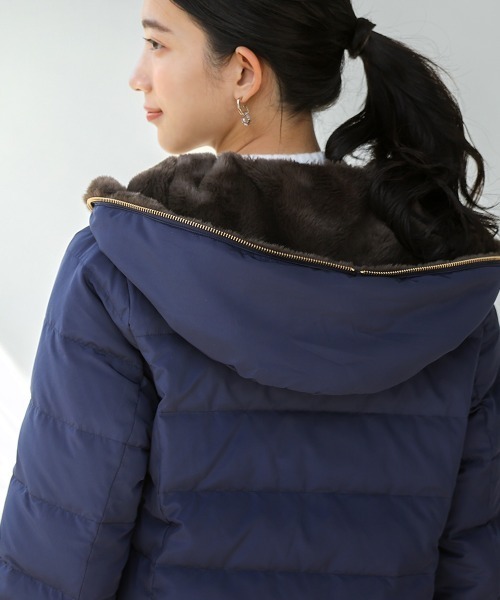 Bou Jeloud（ブージュルード）の「フードファーロングダウン（ダウンベスト・レディース・ブラック/ネイビー・38）」の21枚目の写真