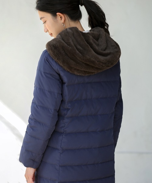 Bou Jeloud（ブージュルード）の「フードファーロングダウン（ダウンベスト・レディース・ブラック/ネイビー・38）」の22枚目の写真