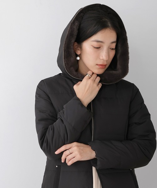 Bou Jeloud（ブージュルード）の「フードファーロングダウン（ダウンベスト・レディース・ブラック/ネイビー・38）」の6枚目の写真