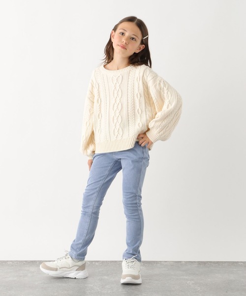 GLOBAL WORK(グローバルワーク)の「ケーブルニットプルオーバー/969833(ニット/セーター・キッズ・モカ/アイボリー・160cm/130cm/100cm/150cm/120cm/110cm/140cm)」の21枚目の写真