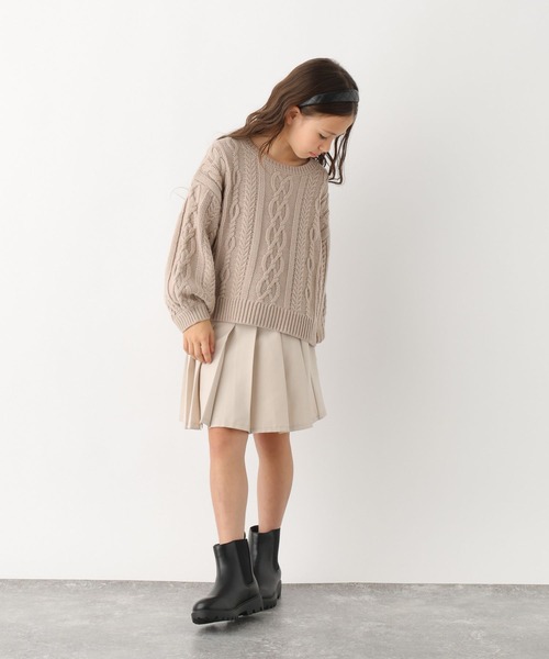GLOBAL WORK(グローバルワーク)の「ケーブルニットプルオーバー/969833(ニット/セーター・キッズ・モカ/アイボリー・160cm/130cm/100cm/150cm/120cm/110cm/140cm)」の14枚目の写真