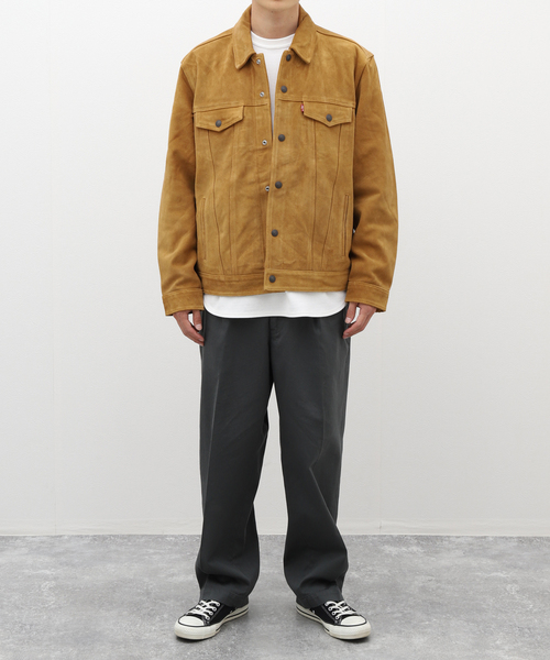 Levi's（リーバイス）の「【LEVI'S / リーバイス】HIGHLAND SUEDE TRUCKER HIGHLAND S（ライダースジャケット・メンズ・ブラウン・MEDIUM/LARGE/SMALL）」の2枚目の写真
