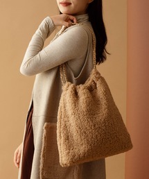 ◎新品タグ付◎A POINT ETC ◎ボアチェーンバッグ ADD CULUMN(アドカラム) PUFF - CROSSBODY CHAIN/チェーンバッグ