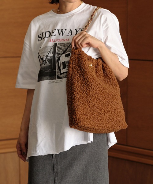 ZAKKA-BOX（ザッカボックス）の「ボアチェーンバッグ（ショルダーバッグ・レディース・ベージュ/ブラック/キャメル/モカ/イエロー系その他・FREE）」の22枚目の写真