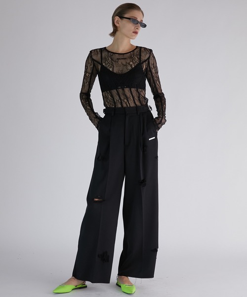 PRANK PROJECT(プランクプロジェクト)の「バックオープンレーストップス / Back Open Lace Top(Tシャツ/カットソー・レディース・マルチ・FREE)」の2枚目の写真