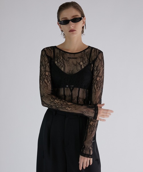 PRANK PROJECT(プランクプロジェクト)の「バックオープンレーストップス / Back Open Lace Top(Tシャツ/カットソー・レディース・マルチ・FREE)」の3枚目の写真