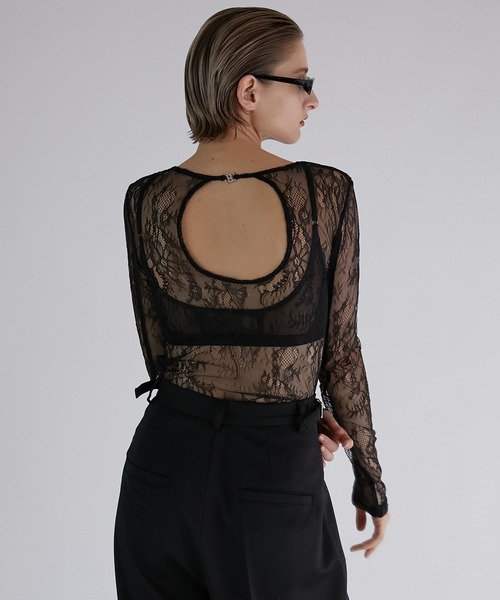 PRANK PROJECT(プランクプロジェクト)の「バックオープンレーストップス / Back Open Lace Top(Tシャツ/カットソー・レディース・マルチ・FREE)」の5枚目の写真