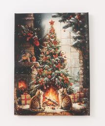 マニーのクリスマス壁掛けコラージュ 𖠿𖥧 ▷ 12がつの壁面製作 デカルコマニーでカラフルクリスマス