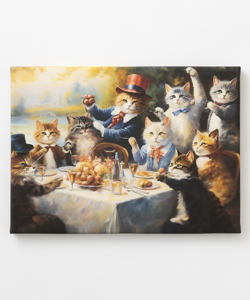 立体　猫　絵画 立体絵画「招き猫」 | 山川善作 ｜インテリア絵画 アートの専門通販