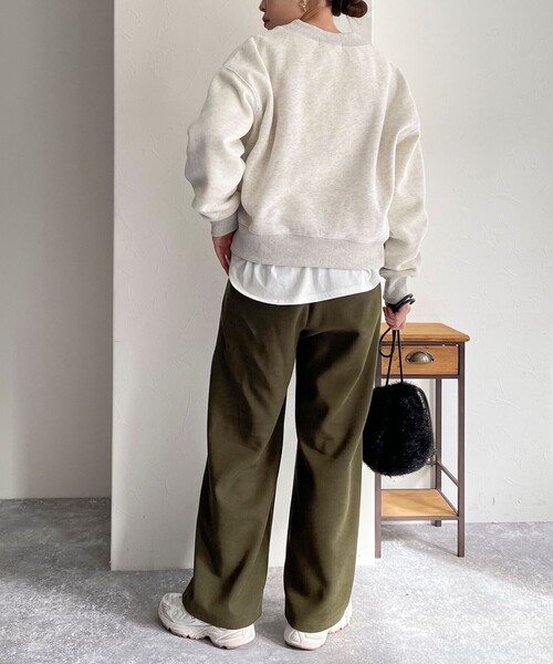 fredy emue（フレディエミュ）の「シルキーウォームツイルセミワイドパンツ（その他パンツ・レディース・ブラック/オフホワイト/カーキ/サックスブルー・36/38）」の15枚目の写真