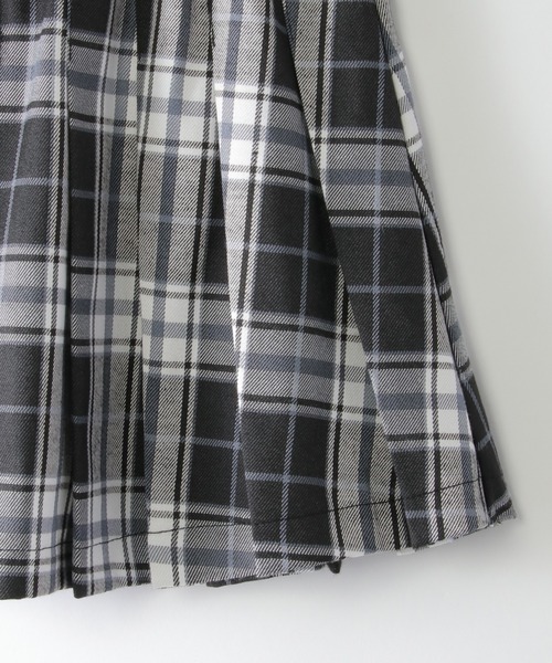 ikka（イッカ）の「【フォーマル対応】インナーパンツ付きチェックスカート（120~160cm）（スカート・キッズ・ネイビー・120/130/140/160/150）」の2枚目の写真