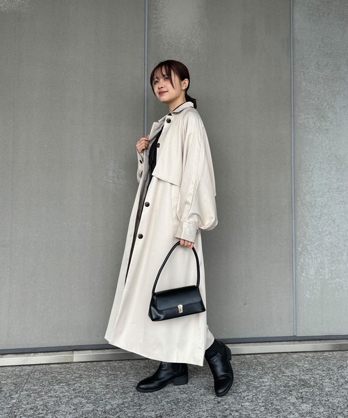 ISOOK(アイスー)の「【ISOOK / アイスー】ストライプビスチェデザインシャツワンピース / サテンワンピース ミモレ丈 きれいめ ロング丈 結婚式 入学式 ZOZOTOWN限定(シャツワンピース・レディース・ブルー/ブラック・FREE)」の14枚目の写真