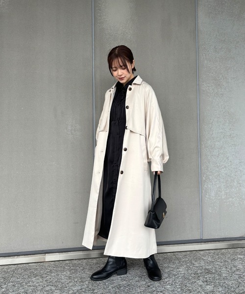 ISOOK(アイスー)の「【ISOOK / アイスー】ストライプビスチェデザインシャツワンピース / サテンワンピース ミモレ丈 きれいめ ロング丈 結婚式 入学式 ZOZOTOWN限定(シャツワンピース・レディース・ブルー/ブラック・FREE)」の15枚目の写真