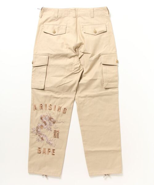 A BATHING APE DRAGON ARMY CARGO PANTS