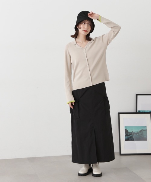 N.(N. Natural Beauty Basic)(エヌエヌナチュラルビューティーベーシック)の「◆バイカラー総針カイキンニット(ニット/セーター・レディース・ベージュ/オフホワイト/ネイビー・MEDIUM)」の14枚目の写真