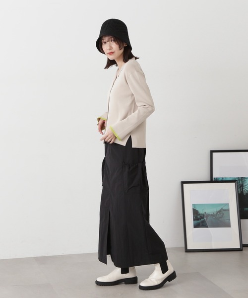 N.(N. Natural Beauty Basic)(エヌエヌナチュラルビューティーベーシック)の「◆バイカラー総針カイキンニット(ニット/セーター・レディース・ベージュ/オフホワイト/ネイビー・MEDIUM)」の16枚目の写真