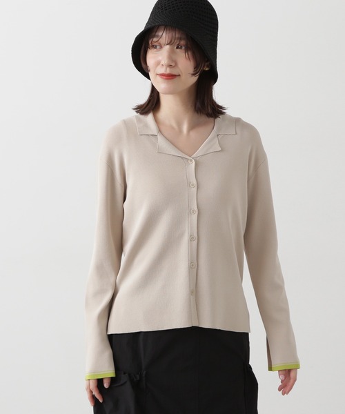 N.(N. Natural Beauty Basic)(エヌエヌナチュラルビューティーベーシック)の「◆バイカラー総針カイキンニット(ニット/セーター・レディース・ベージュ/オフホワイト/ネイビー・MEDIUM)」の18枚目の写真