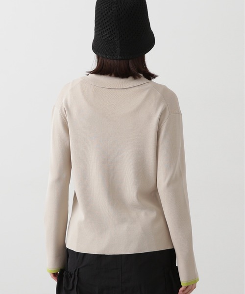 N.(N. Natural Beauty Basic)(エヌエヌナチュラルビューティーベーシック)の「◆バイカラー総針カイキンニット(ニット/セーター・レディース・ベージュ/オフホワイト/ネイビー・MEDIUM)」の20枚目の写真