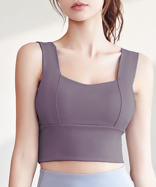Lace Ladies（レースレディース）の「ベーシック カラー スポーツ ハーフトップ ブラ（スポーツブラ・レディース・ホワイト/ピンク/パープル/ブラック/グレー・L/M/S/XL）」の8枚目の写真
