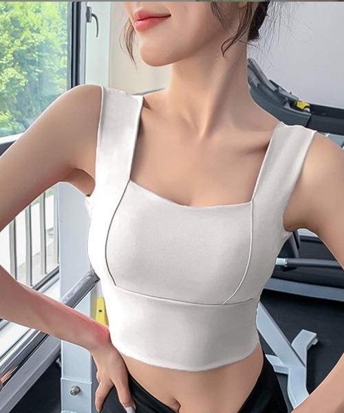 Lace Ladies（レースレディース）の「ベーシック カラー スポーツ ハーフトップ ブラ（スポーツブラ・レディース・ホワイト/ピンク/パープル/ブラック/グレー・L/M/S/XL）」の10枚目の写真