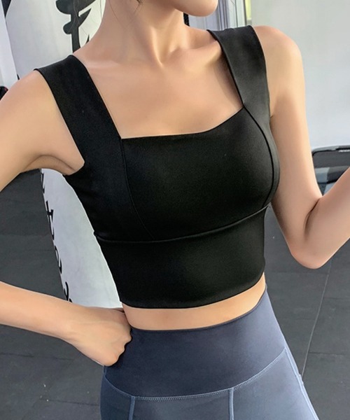 Lace Ladies（レースレディース）の「ベーシック カラー スポーツ ハーフトップ ブラ（スポーツブラ・レディース・ホワイト/ピンク/パープル/ブラック/グレー・L/M/S/XL）」の12枚目の写真