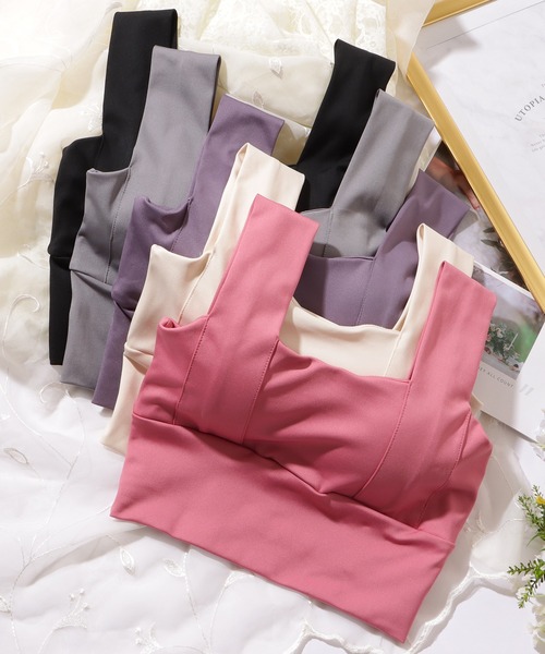 Lace Ladies（レースレディース）の「ベーシック カラー スポーツ ハーフトップ ブラ（スポーツブラ・レディース・ホワイト/ピンク/パープル/ブラック/グレー・L/M/S/XL）」の15枚目の写真