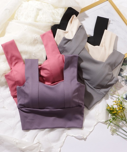 Lace Ladies（レースレディース）の「ベーシック カラー スポーツ ハーフトップ ブラ（スポーツブラ・レディース・ホワイト/ピンク/パープル/ブラック/グレー・L/M/S/XL）」の16枚目の写真