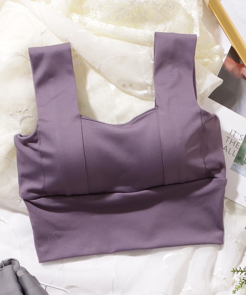 Lace Ladies（レースレディース）の「ベーシック カラー スポーツ ハーフトップ ブラ（スポーツブラ・レディース・ホワイト/ピンク/パープル/ブラック/グレー・L/M/S/XL）」の19枚目の写真