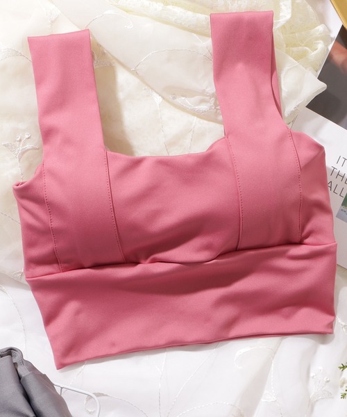 Lace Ladies（レースレディース）の「ベーシック カラー スポーツ ハーフトップ ブラ（スポーツブラ・レディース・ホワイト/ピンク/パープル/ブラック/グレー・L/M/S/XL）」の21枚目の写真