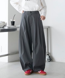 forksy. | 【forksy.】タックボリュームクラウンパンツ(スラックス)