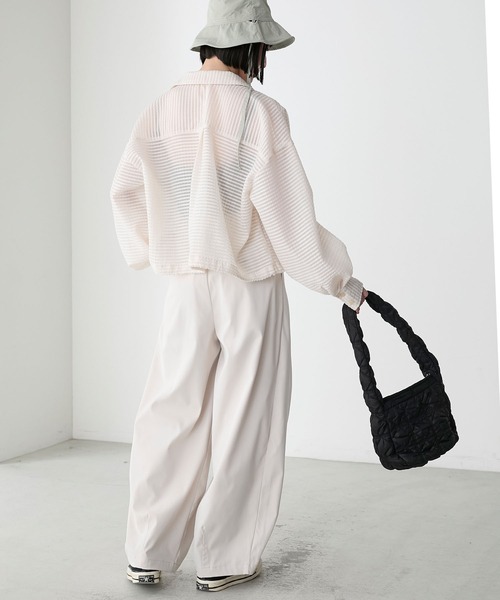 forksy.（フォルクシー）の「【forksy.】タックボリュームクラウンパンツ（スラックス・レディース・グレイッシュベージュ/ダークグレー/ピンク/ライトブルー・L/M）」の22枚目の写真