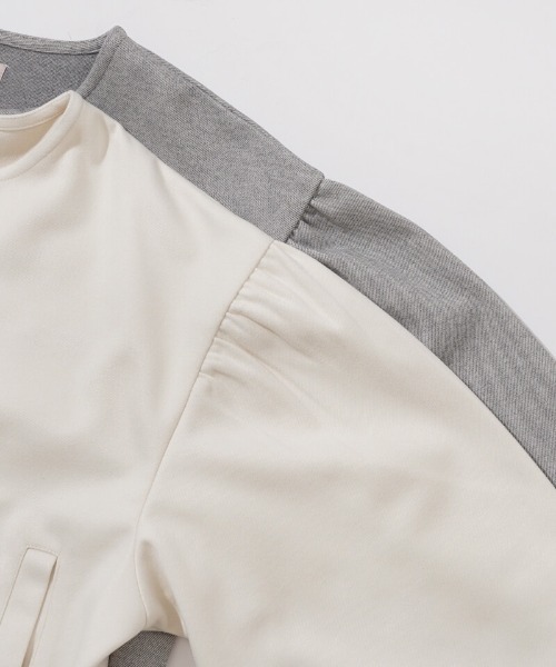 flower（フラワー）の「ウォーミーサニージャケット（ノーカラージャケット・レディース・アイボリー/グレー・FREE）」の17枚目の写真