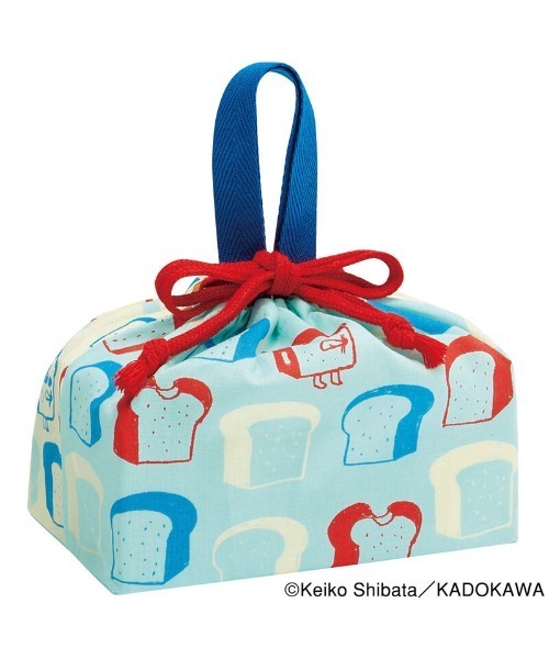 BAYBLO（ベイブロ）の「(SK)【パンどろぼう】ランチ 巾着 ポーチ（お弁当箱・キッズ・クリーム/エメラルドブルー・ONE SIZE）」の17枚目の写真