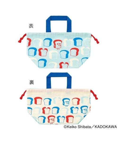 BAYBLO（ベイブロ）の「(SK)【パンどろぼう】ランチ 巾着 ポーチ（お弁当箱・キッズ・クリーム/エメラルドブルー・ONE SIZE）」の16枚目の写真