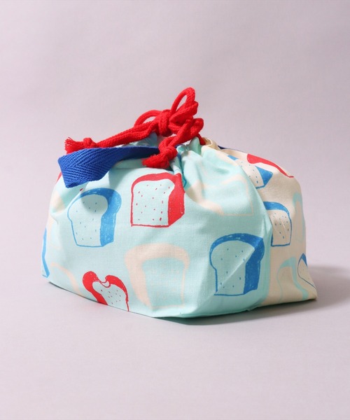 BAYBLO（ベイブロ）の「(SK)【パンどろぼう】ランチ 巾着 ポーチ（お弁当箱・キッズ・クリーム/エメラルドブルー・ONE SIZE）」の21枚目の写真