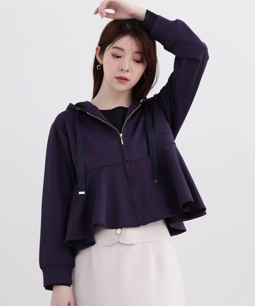 シソラス sysorus ペプラムパーカー　フーディー　ブルゾン　ブラック シソラス sysorus ペプラムパーカー フーディー ブルゾン ブラック