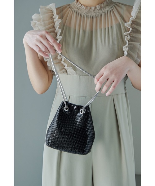 niana(ニアナ)の「2wayメタルメッシュショルダーバッグ 巾着 パーティーバッグ フォーマル オケージョン 結婚式 二次会 お呼ばれ(ハンドバッグ・レディース・シルバー/ゴールド/ベージュ/ブラック×シルバー/ブラック×ゴールド・FREE)」の19枚目の写真