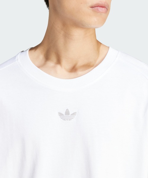 adidas Tシャツ　ジャージ　半袖　ラグラン　スナップボタン　刺繍　白　XL adidas Tシャツ ジャージ 半袖 ラグラン スナップボタン 刺繍 白