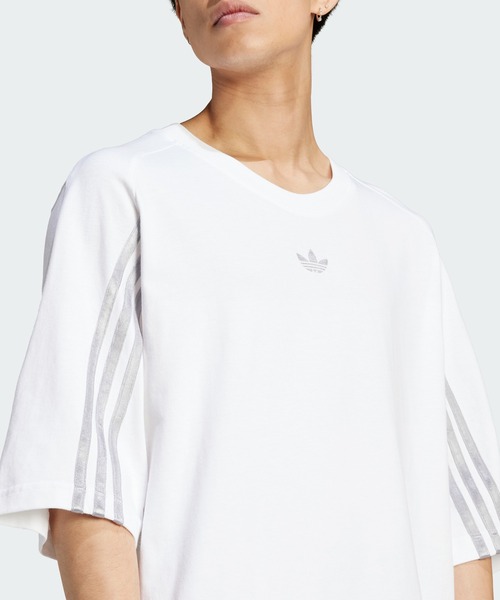 adidas Tシャツ　ジャージ　半袖　ラグラン　スナップボタン　刺繍　白　XL adidas Tシャツ ジャージ 半袖 ラグラン スナップボタン 刺繍 白 XL