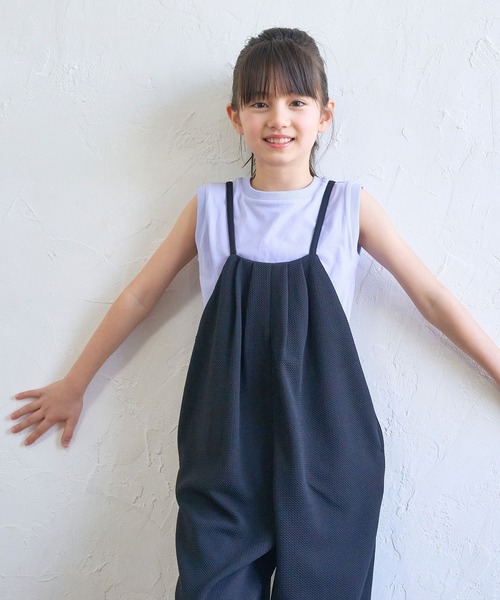 coca（coca）（コカ）の「キッズ ベーシックコットンタンクトップ（タンクトップ・キッズ・パープル/ライトピンク/チャコール/アイボリー/ライトブルー/オートミール・110/120/130/140/150）」の5枚目の写真