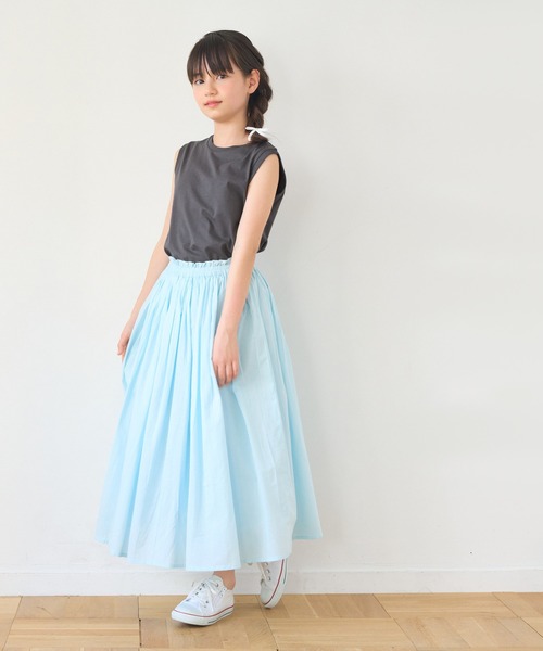 coca（coca）（コカ）の「キッズ ベーシックコットンタンクトップ（タンクトップ・キッズ・パープル/ライトピンク/チャコール/アイボリー/ライトブルー/オートミール・110/120/130/140/150）」の10枚目の写真