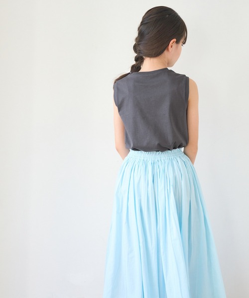 coca（coca）（コカ）の「キッズ ベーシックコットンタンクトップ（タンクトップ・キッズ・パープル/ライトピンク/チャコール/アイボリー/ライトブルー/オートミール・110/120/130/140/150）」の12枚目の写真