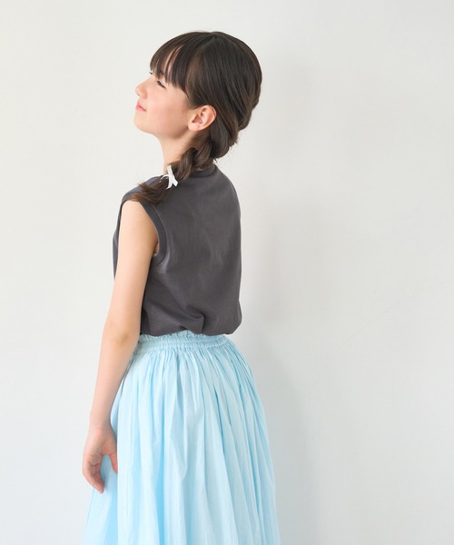 coca（coca）（コカ）の「キッズ ベーシックコットンタンクトップ（タンクトップ・キッズ・パープル/ライトピンク/チャコール/アイボリー/ライトブルー/オートミール・110/120/130/140/150）」の13枚目の写真