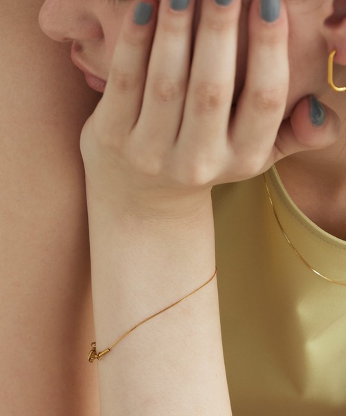CENE（セネ）の「【CENE】セネ/スクエアスネークチェーンブレスレット（ブレスレット・レディース・シルバー/ゴールド・FREE）」の2枚目の写真