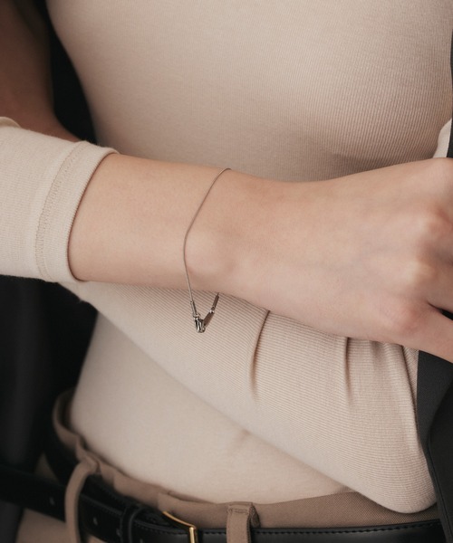 CENE（セネ）の「【CENE】セネ/スクエアスネークチェーンブレスレット（ブレスレット・レディース・シルバー/ゴールド・FREE）」の5枚目の写真